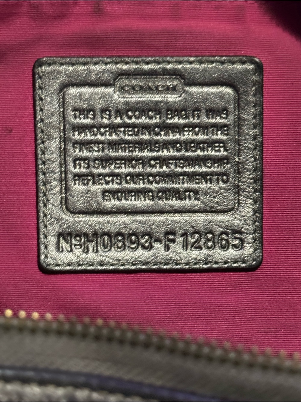 Coach SOHO Patchwork Crossbody Shoulder Bag in Pink, Magenta and Silver - Picture 12 of 12